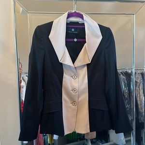 Black and nude wool blazer from Rene Lange